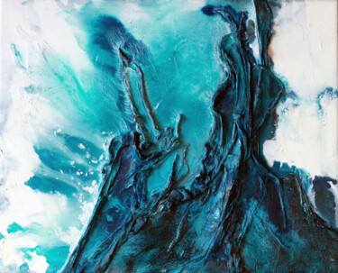 Peinture intitulée "Délicieuse noyade" par Florence Dhersin, Œuvre d'art originale, Tissu