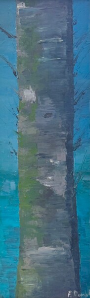 Peinture intitulée "Tronc d’arbre hêtre" par Florence Duval, Œuvre d'art originale, Acrylique