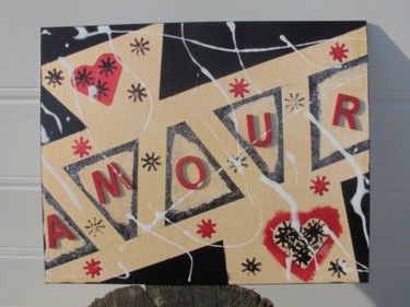 Painting titled "Amour" by L'Art Des Émotions, Original Artwork, Acrylic