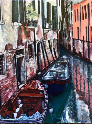 Painting titled "Venise" by Florence Gillot, Original Artwork, Oil