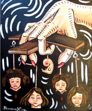 Art Brut : Manipulation Peinture intitulée "Art Brut : Manipula…" par Florence H Art Brut, Art Naïf, Pop Art, Œuvre d'art originale, Acrylique
