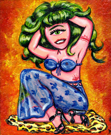 Painting titled "Miss Cyclope Yasmina" by Florence H, Original Artwork, Acrylic