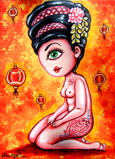 Painting titled "Miss Cyclope China…" by Florence H, Original Artwork, Acrylic