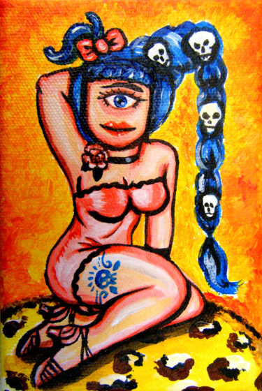 Картина под названием "Mini Miss Cyclope e…" - Florence H, Подлинное произведение искусства, Акрил