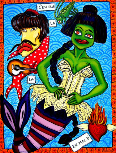 Malerei mit dem Titel "Pop Art : Les Rita…" von Florence H, Original-Kunstwerk, Acryl