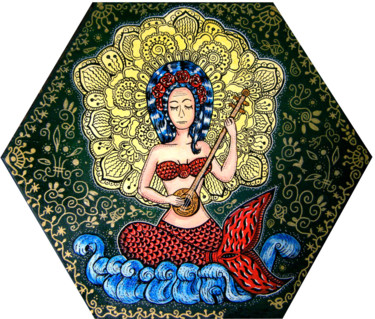 "Sirène Musicienne" başlıklı Tablo Florence H tarafından, Orijinal sanat, Akrilik