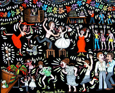 Peinture intitulée "Le Mariage de Lucas" par Florence H, Œuvre d'art originale, Acrylique