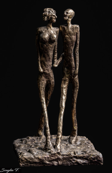 Sculpture titled "Les retrouvailles !" by Florence Scaglia, Original Artwork