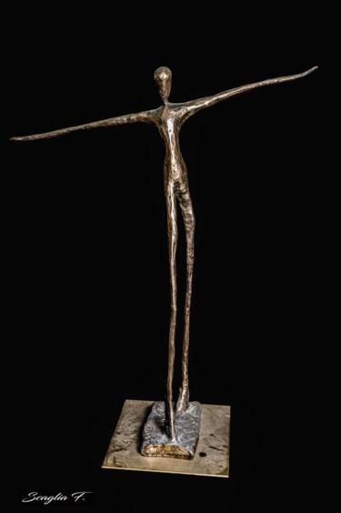 Sculpture titled "Liberté" by Florence Scaglia, Original Artwork, Metals