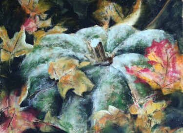 Desenho intitulada "Couleurs d'automne…" por Florence Le Guennec, Obras de arte originais, Pastel