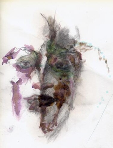 Peinture intitulée "l'homme égaré" par Florence Marion, Œuvre d'art originale