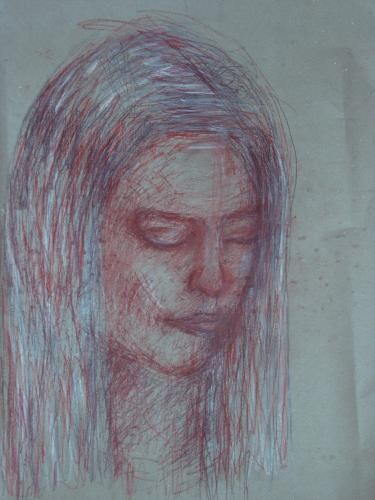 Pintura titulada "tristesse" por Florence Marion, Obra de arte original