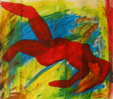 Peinture intitulée "La chute" par Florence Masson, Œuvre d'art originale