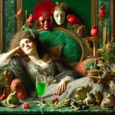 Artes digitais intitulada "The princess and th…" por Florence Oulhiou, Obras de arte originais, Imagem gerada por IA