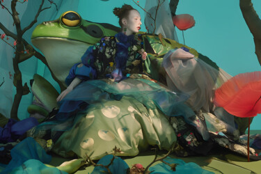 Arts numériques intitulée "The princess and th…" par Florence Oulhiou, Œuvre d'art originale, Image générée par l'IA