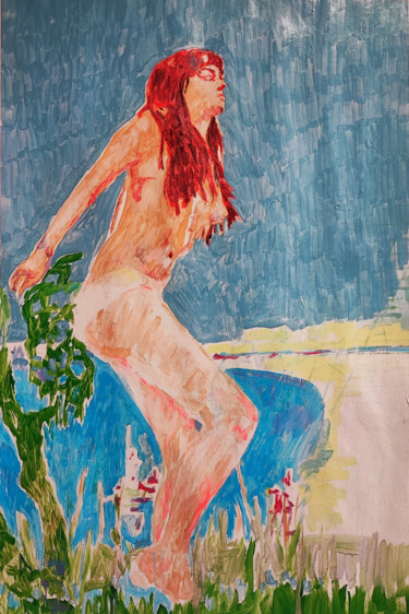 Malarstwo zatytułowany „Soie sauvage” autorstwa Florence Pinel, Oryginalna praca, Akryl