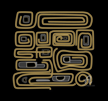 Digitale Kunst getiteld "labyrinthe" door Florence Provost, Origineel Kunstwerk, Digitaal Schilderwerk