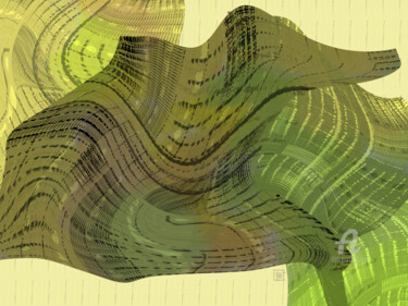 Arts numériques intitulée "foulard d'été" par Florence Provost, Œuvre d'art originale, Peinture numérique