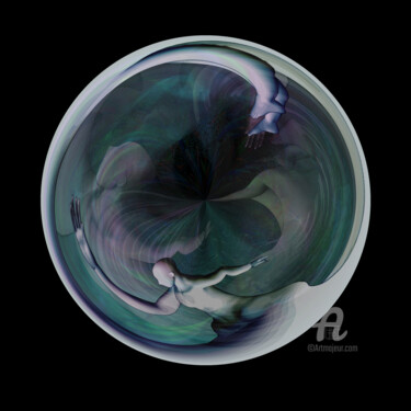Digitale Kunst mit dem Titel "sphère" von Florence Provost, Original-Kunstwerk, Digitale Malerei