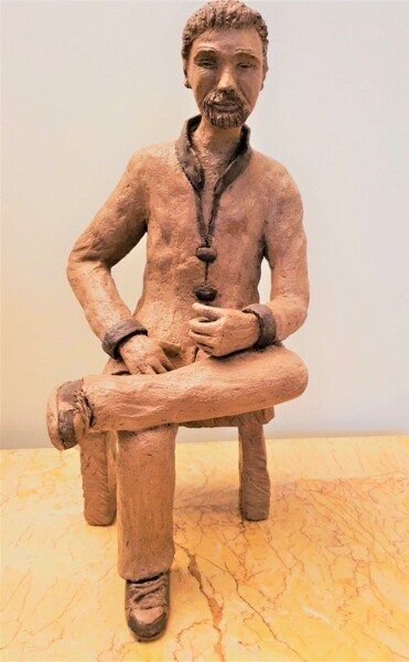 Sculpture intitulée "Arthur" par Florence Schwartz, Œuvre d'art originale, Terre cuite