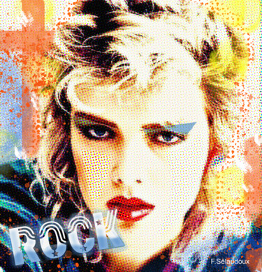 Arte digital titulada "Kim Wilde - Chanteu…" por Florence Selaudoux, Obra de arte original, Pintura Digital