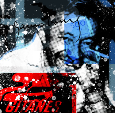 Digitale Kunst mit dem Titel "Serge Gainbourg - G…" von Florence Selaudoux, Original-Kunstwerk, Digitale Malerei
