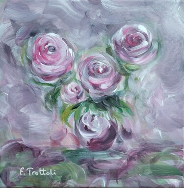 Painting titled "Harmonie" by Florence Trottoli, Original Artwork, Acrylic Mounted on Wood Stretcher frame
