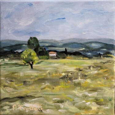 Schilderij getiteld "Paysage de Haute Pr…" door Florence Trottoli, Origineel Kunstwerk, Acryl