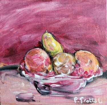 Painting titled "Fruits dans une cou…" by Florence Trottoli, Original Artwork, Acrylic