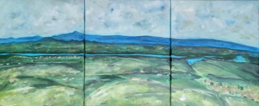 Peinture intitulée "Le Mont Ventoux dep…" par Florence Trottoli, Œuvre d'art originale, Acrylique