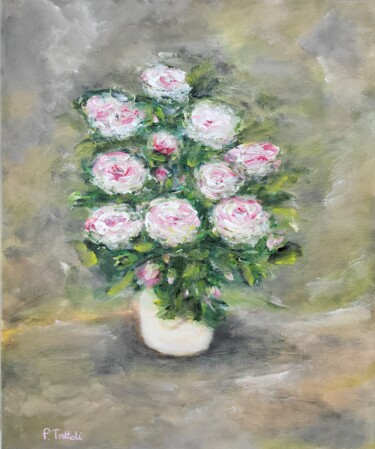 Peinture intitulée "Pivoines roses - Pi…" par Florence Trottoli, Œuvre d'art originale, Acrylique