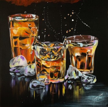 Painting titled "ice" by Florence Yangui, Original Artwork, Acrylic