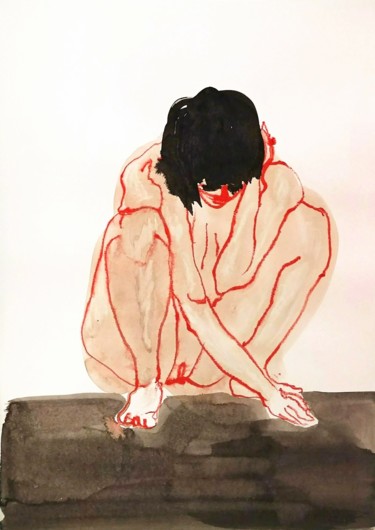 Peinture intitulée "Solitude" par Florence Bonni Venti, Œuvre d'art originale