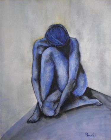 Peinture intitulée "Bleutée" par Florence Bonni Venti, Œuvre d'art originale