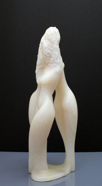 Sculpture intitulée "VOLUTES OPALES" par Florence   Duet, Œuvre d'art originale, Pierre