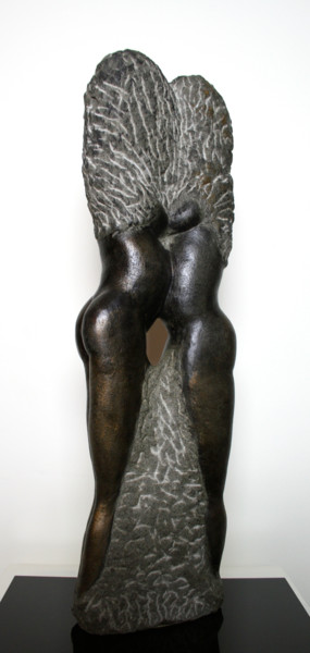 Sculpture titled "MATERNITE 1" by Florence   Duet, Original Artwork, Stone