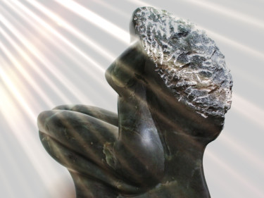 Sculpture intitulée "ECUME DE L' AME 3" par Florence   Duet, Œuvre d'art originale, Pierre