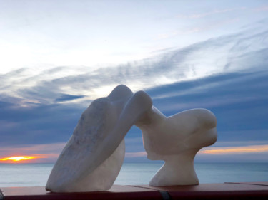ECUME DE L'AME -ALBATRE BLANC Sculpture intitulée "ECUME DE L'AME -AL…" par Florence Duet, Œuvre d'art originale, Pierre