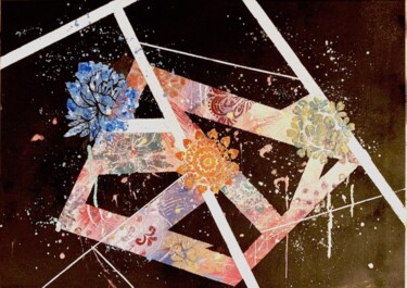 Картина под названием "Peinture abstraite…" - Florence Féraud-Aiglin, Подлинное произведение искусства, Акрил