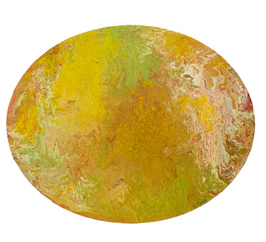 Painting titled "Mimosa" by Florence Féraud-Aiglin, Original Artwork, Acrylic Mounted on Cardboard