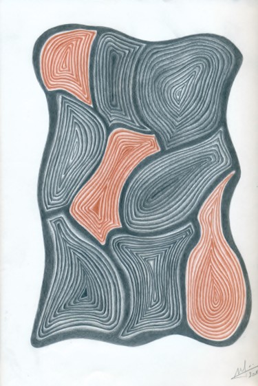 Desenho intitulada "Embedding" por Florence Février, Obras de arte originais, Lápis