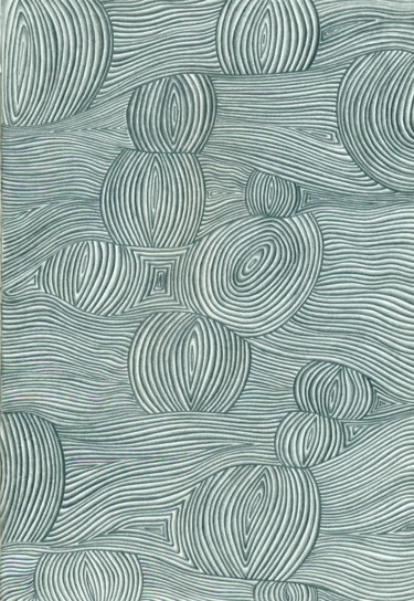 Dessin intitulée "Undulating lines an…" par Florence Février, Œuvre d'art originale, Crayon