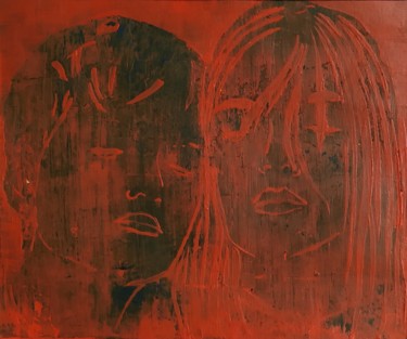 Peinture intitulée "Duo" par Florence Février, Œuvre d'art originale, Acrylique