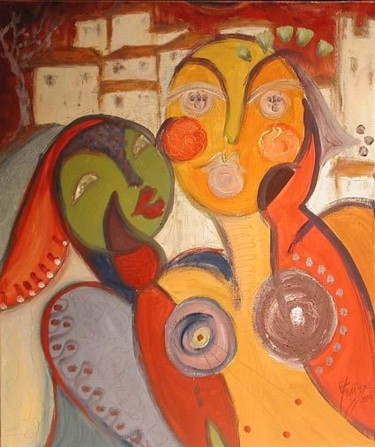 Peinture intitulée "cancans" par Florence Fraisse, Œuvre d'art originale