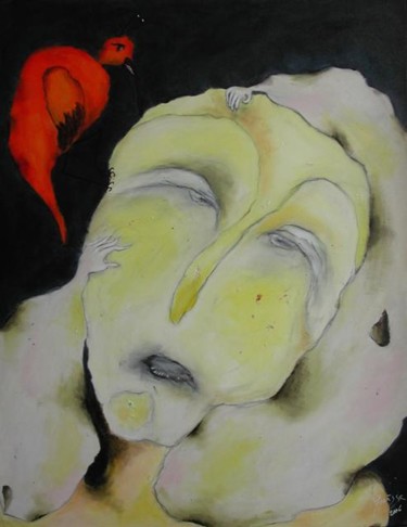 Peinture intitulée "sale migraine" par Florence Fraisse, Œuvre d'art originale, Huile