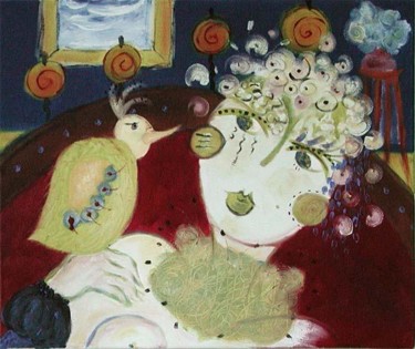 Peinture intitulée "par la fenêtre ouve…" par Florence Fraisse, Œuvre d'art originale