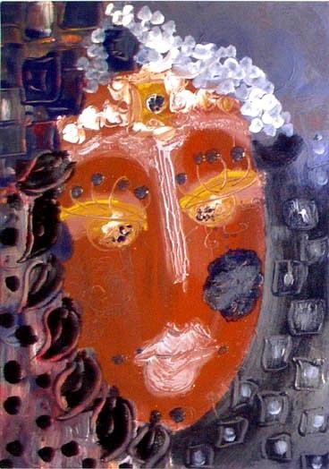 Peinture intitulée "le diademe" par Florence Fraisse, Œuvre d'art originale, Huile