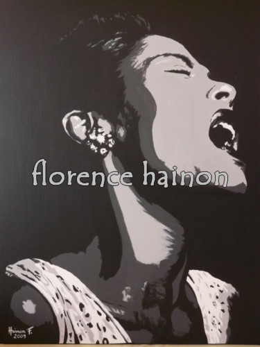 Peinture intitulée "Billie HOLIDAY" par Florence Hainon, Œuvre d'art originale, Huile