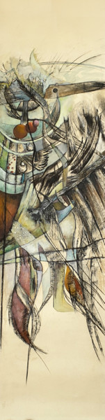 Pittura intitolato "Ode aux oiseaux 4" da Florence Laurent, Opera d'arte originale, Acrilico