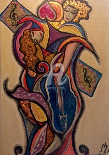 Painting titled "Melodie in love" by Florencegm, Original Artwork